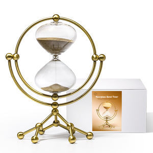 Precio de fábrica 30 minutos soporte de metal reloj de arena temporizador reloj de arena giratorio - Product Image 1