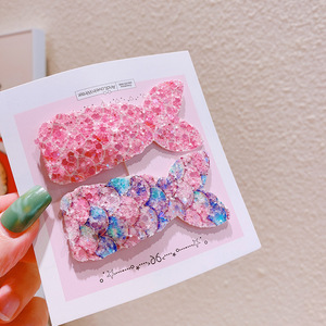 Moda dulce y linda con flequillo lateral pinza de pelo rota <span class=keywords><strong>Dream</strong></span> Mermaid Princess Glitter pinza de pelo de cola de pez para niños - Product Image 4