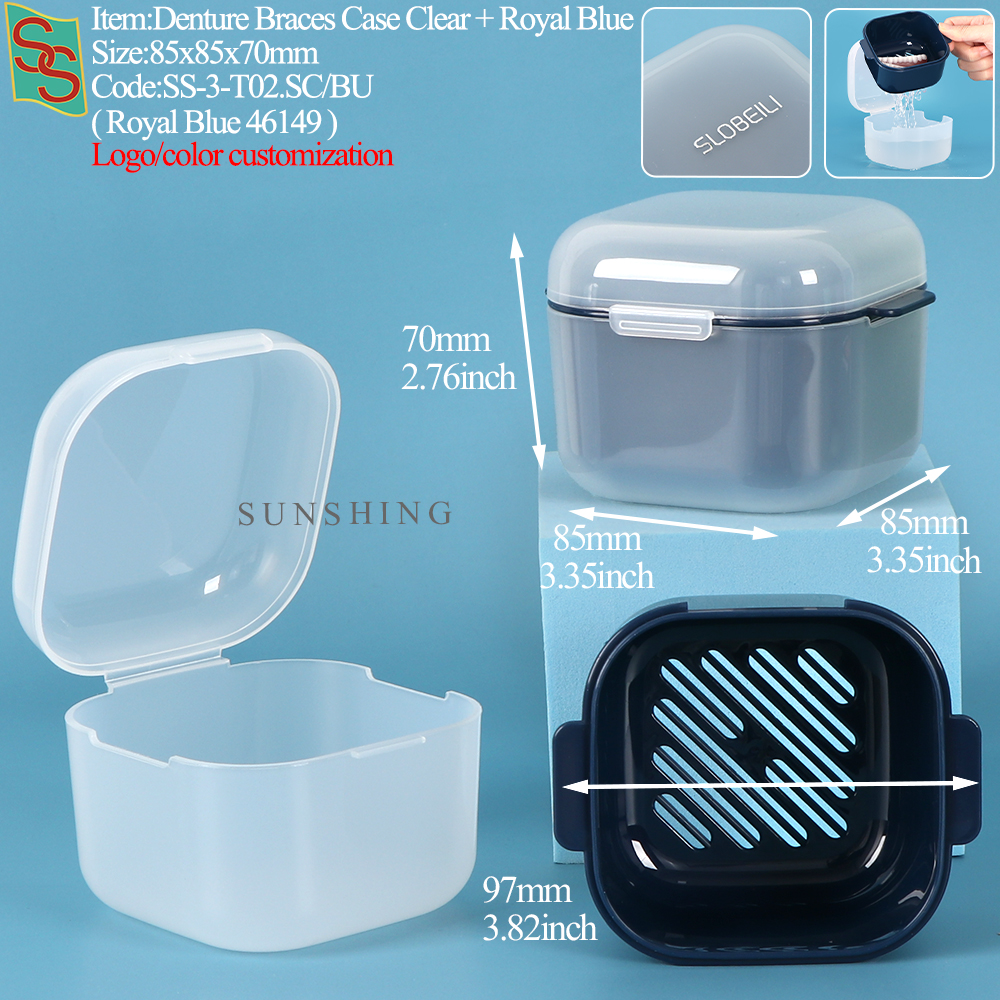 Bandeja transparente + azul real