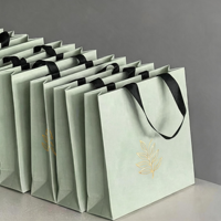 Tas Jinjing Kustom Ramah Lingkungan Mewah 230gsm dari Karton Putih untuk Kemasan Parfum & Sepatu