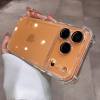 Coque antichoc pour iPhone 17 Pro Max, nouvelle protection intégrale avec airbag pour iPhone 16, 15, 14, 13, 12, et film protecteur d'objectif inclus