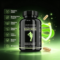 Capsules de nettoyage du côlon de 15 jours, 30 unités pour adultes - Soutien digestif et intestinal, amélioration de l'immunité et de la gestion de l'énergie