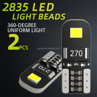 Ampoule LED en aluminium JIACHI T10 2835 pour intérieur de voiture, plafonnier, lecture, plaque d'immatriculation, clignotant W5W, 12V blanc, CANBUS Plug-and-Play