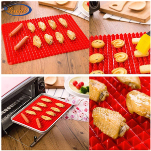 2023 Top Seller Non-stick 16*11inch BBQ Pyramid <b>Silicone</b> <b>Baking</b> Mat Microwave Oven <b>Baking</b> Pizza <b>Silicone</b> <b>Baking</b> Mat - Product Image 6