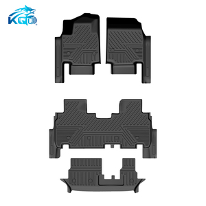 Tapis de sol géométriques imperméables KQD <span class=keywords><strong>TPE</strong></span> 5D 7D, ensemble complet de 4 pièces, pour Cadillac Vistiq - Tapis de voiture à rebord profond 3-3,5 mm, vente en gros d'usine - Product Image 2