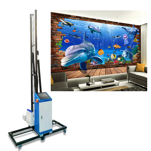 Wall Printing Machine 3D Vertical Wall Printer/3D Background Wall Painting Digital Varnish Inkjet Printer