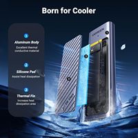 UGREEN 20Gbps kandang M.2 NVMe SATA SSD, kompatibel dengan 10Gbps USB C eksternal M.2. USB 3.2 Gen2 mendukung UASP Trim