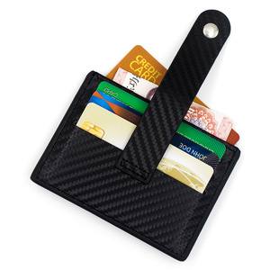 Hot Sales Fashionable Ultra-Thin PU <b>Leather</b> RFID Blocking Card Holder with Customizable Closure Buckle for Credit Cards - Product Image 3