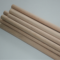 Le fabricant fournit des bâtons en bois de hêtre naturel ronds pour la fabrication de clous en bois personnalisés, bâtons en hêtre dur.