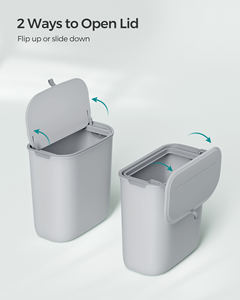 SONGMICS poubelle murale avec couvercle coulissant <span class=keywords><strong>évier</strong></span> de cuisine poubelle 9l poubelles en plastique - Product Image 3