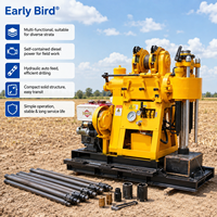Foreuse hydraulique Early Bird à moteur diesel pour l'exploration géologique, l'échantillonnage des sols et le forage de puits d'eau