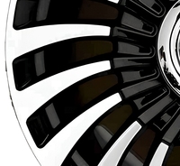 Nouvelles jantes en alliage d'aluminium forgé monobloc sur mesure de 17 à 22 pouces, design tourbillon turbine 6061-T6, luxe 25 mm