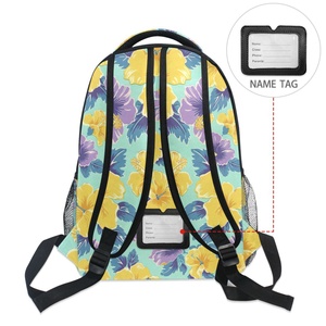 New Arrival Customized Hibiscus Flowers Lightweight Durable Casual School Backpack Football Training Bags for Adults Students - Product Image 5