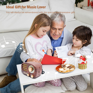 Nhà Máy Giá thấp hơn moq bằng gỗ cổ điển đài phát thanh được xây dựng trong 1200mAh 18650 pin Lithium AM/FM/SW đài phát thanh với USB TF MP3 chơi - Product Image 6