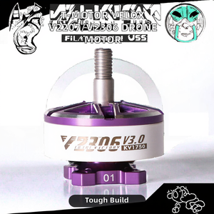 Motor sin Escobillas T-Motor Velox V2207/V2306 V3 1750KV/1950KV 5-6S/2550KV 4S para Carreras, para Drones y Quadcopters RC, Metálico - Product Image 3