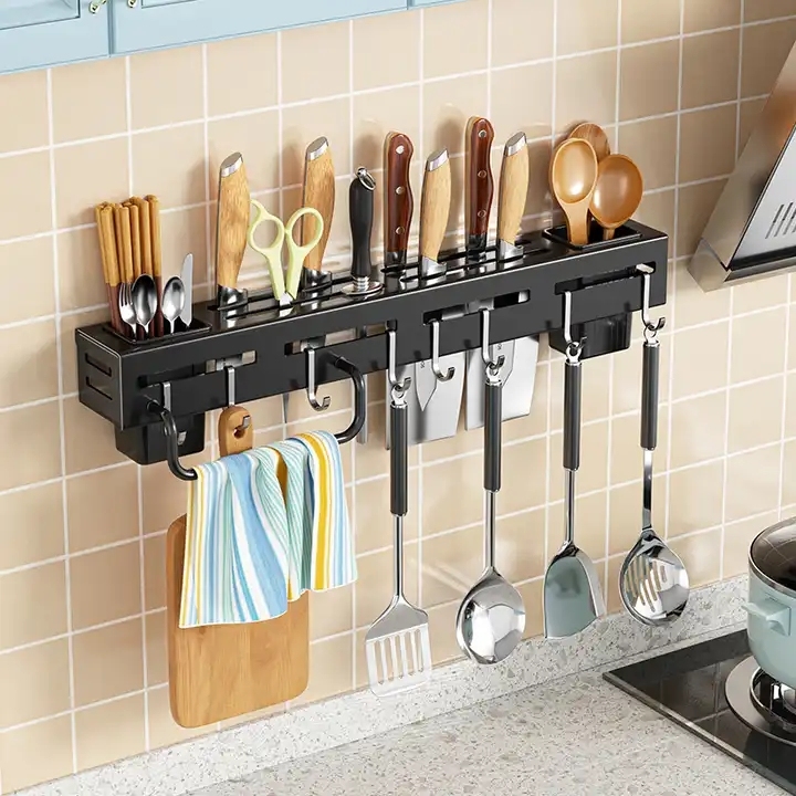 Wallmounted 60cm Spice Storage Shelf Kitchen
