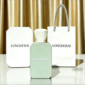 Luxury Custom Eco-friendly <b>Pink</b> Glass Perfume <b>Bottles</b> 30ml 50ml 100ml Irregular Black Shape with Screen Printed Box Packaging - Product Image 2