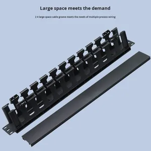 1U Rack-Mounted Plastic <strong>Network</strong> Cable Cabinet Storage Telecom Parts-Cable Management <strong>System</strong> with Wiring Cable Routing - Product Image 3