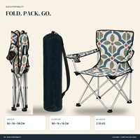 Chaise d'extérieur robuste et portable avec accoudoirs, porte-gobelet et motif de logo personnalisé pour cour et patio – Vente en gros