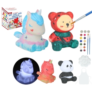 Vente chaude vinyle artisanat Kit ensemble veilleuse illuminé ours bricolage cadeau Graffiti blanc <span class=keywords><strong>Film</strong></span> couleur peluche jouet enfants garçon fille - Product Image 3