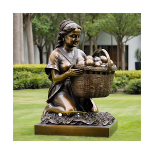 Belle sirène faisant du yoga statue extérieure bronze sculpture en cuivre de sirène - Product Image 5