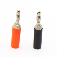 Connecteurs banane en gros d'usine, rouges et noirs, 4 mm, avec petite vis, connecteur banane