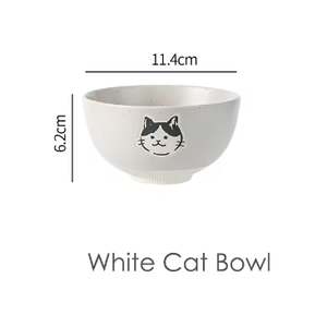 Bol à riz en céramique écologique de 4,5 pouces, motif ours et chaton Kawaii, mignon, dessin animé, pour petit-déjeuner, flocons d'avoine, lait, compatible micro-ondes, bon prix - Product Image 6