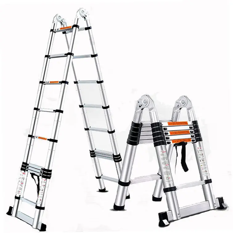 Aluminium Triple Extension Ladder Glasvezel Koop Multi Purpose Uitschuifbare Ladders 12.5 Ft Telescopische Planken Stap Stevige