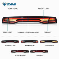 Lampu Belakang VLAND Factory 2011 2012 2013 2014 Dengan Lampu Belakang Sequential Generasi ke-7 untuk Dodge Charger