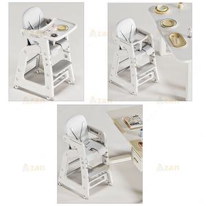 Chaise haute convertible pour enfants avec plateau à 2 niveaux, réglable, pour bébés et tout-petits - Product Image 6