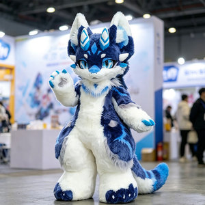 Costume en fourrure personnalisé sur mesure, multi-tons, taille humaine, avec cadre intégral, articles de fête à thème pour les merchandises de supermarché - Product Image 2
