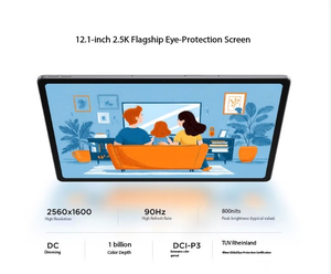 แท็บเล็ต New Yunli 12.1 นิ้ว Wi-Fi สำหรับความบันเทิงและการเรียนรู้ ประสิทธิภาพ AI ระดับเรือธง หน้าจอขนาดใหญ่ 2.5K Ultra HD ชิปเซ็ต MTK หน่วยความจำ 8GB+128GB สีเทา - Product Image 2