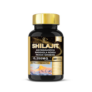 DUOZI Shilajit Ashwagandha Rhodiola Rosea Panax Ginseng 15250MG 60 Capsules Végétales Extra Fortes Complément Alimentaire pour le Soutien Immunitaire - Product Image 1