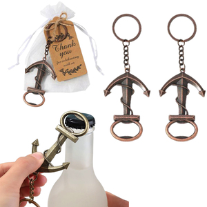 Abridor de botellas de cerveza con forma de ancla Vintage personalizado de fábrica llavero para boda abridor de botellas de cerveza de aleación de Zinc de Metal creativo - Product Image 2