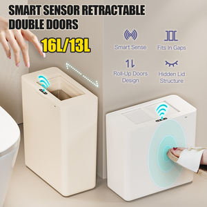 <span class=keywords><strong>Cubo</strong></span> de <span class=keywords><strong>Basura</strong></span> Automático Portátil Ecológico con Sensor de Inducción Rectangular de Plástico para Uso en Interiores y Exteriores en el Hogar, Oficina y Cocina - Product Image 5