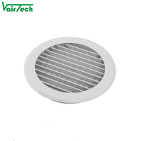 Diffuseur de plafond rond en aluminium pour système de climatisation HVAC avec amortisseur