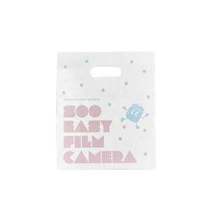 Customized PE Four-Finger Tote Bag Medium Size Die Cut Handle General Purpose Shopping Bag for Clothing Stores - Product Image 1