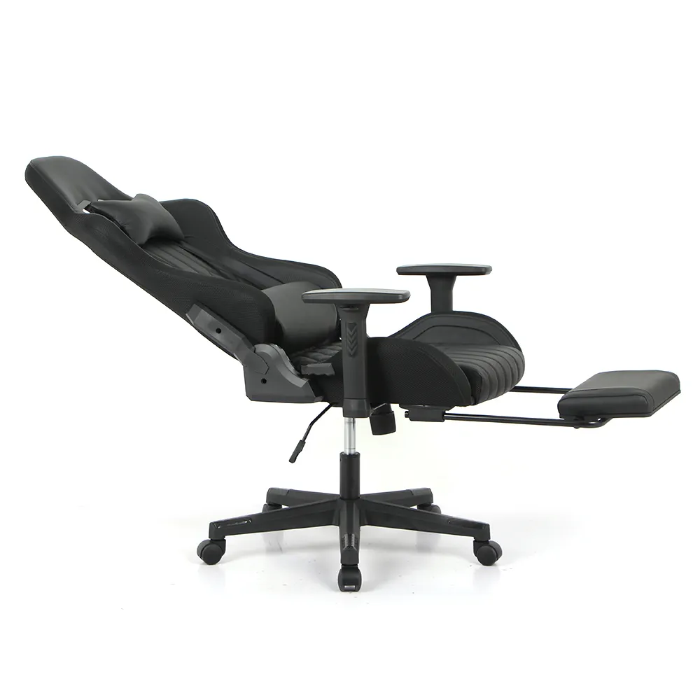 450 Lbs Pu Leather Sillas Gamer Pro Ergonomic Racing Chair With Retractable Footrest