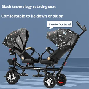 Trẻ em của ba bánh & Twin Xe đẩy em bé xe đạp cho trẻ sơ sinh & trẻ mới biết đi Nhựa tuyệt vời đi bộ Viện trợ món quà tốt nhất cho trẻ em - Product Image 2