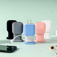 Pelindung Charger Silikon 2 in 1, Penggulung Kabel Data, Penyimpanan Kabel, Pelindung Charger Silikon 18W/20W