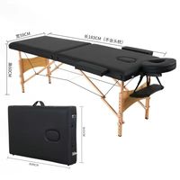 Nouveau lit de massage pliable moderne en cuir, portable et sûr pour une utilisation commerciale dans les salons de beauté, les spas et les salles de bain