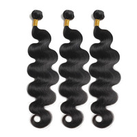 Extensions de cheveux humains naturels indiens vierges, alignés aux cuticules, de type Temple, bruts non traités, ondulés, double trame, Deep Wave, en gros