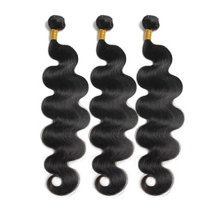 Extensions de cheveux humains naturels indiens vierges, alignés aux cuticules, de type Temple, bruts non traités, ondulés, double trame, Deep Wave, en gros - Product Image 3