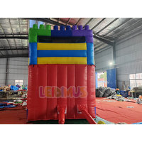 Toboggan gonflable commercial pour enfants, château gonflable coloré avec toboggan pour fêtes
