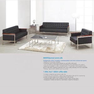 <span class=keywords><strong>Bonanza</strong></span> 2024 gran oferta conjunto de sofá de muebles de lujo europeo de cuero negro 8809 - Product Image 2