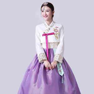 Ecowalson Jupe de mariage <span class=keywords><strong>coréenne</strong></span> <span class=keywords><strong>traditionnelle</strong></span> Hanbok brodée en acrylique, Vêtement de danse <span class=keywords><strong>coréenne</strong></span> pour spectacle, Echo Fashion - Product Image 1