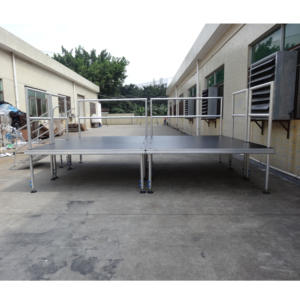 Plataforma de Escenario Portátil de Aluminio de 4x4 pies, Fácil de Montar, Superficie Antideslizante, No Requiere Electricidad para Eventos - Product Image 5