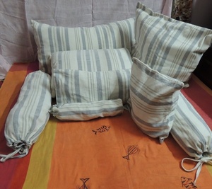 Cuscino personalizzabile in cotone indiano a righe fatto a mano Anti-batteri in stile semplice di varie dimensioni cuscino uso Hotel domestico <span class=keywords><strong>federe</strong></span> - Product Image 1