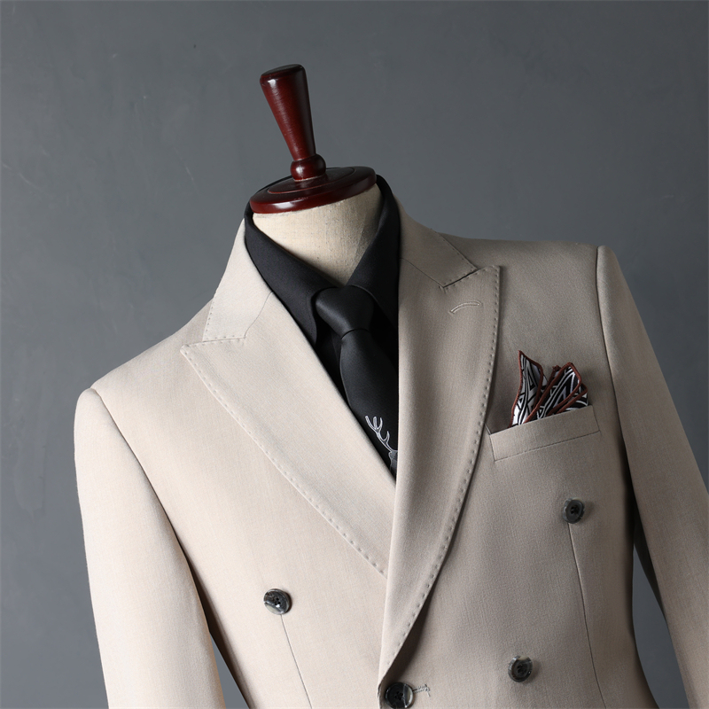 8021 Beige Abricot (costume + gilet + pantalon)