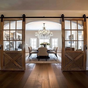 Cửa chuồng nội thất kiểu Pháp đôi-Thiết kế bảng kính cổ điển với cơ chế trượt, thanh lịch - Product Image 6